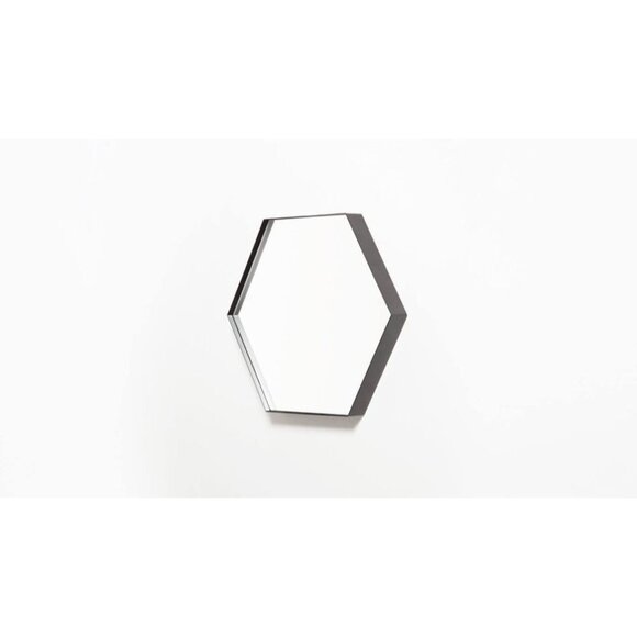 EQ3 Hex Mirror Small black metal frame 11”x13” - Picture 2 of 7